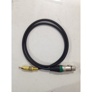 สายสัญญาณภาพ และเสียง Stereo หัวแจ็คตัวเมีย Cannon XLR female - RCA ตัวผู้ male ยาว 1 เมตร ราคา1เส้น