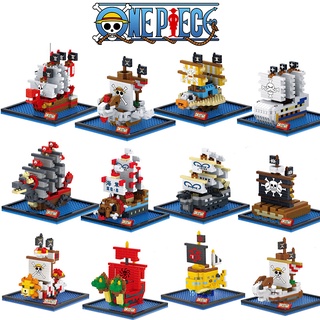 ฟิกเกอร์ One Piece Pirate Ship Series Building Blocks Bricks Anime ขนาดเล็ก ของเล่นเสริมการเรียนรู้ สําหรับเด็ก