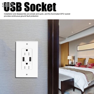 ShiZi Gfci Usb อินเตอร์รัพเตอร์วงจรอินเตอร์รัปเตอร์ Ac125V Ld`Url15A A+A 3.6A