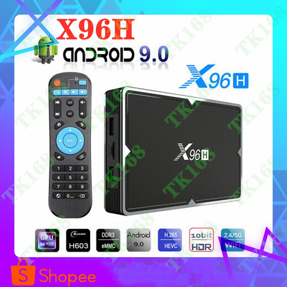BEST Smart Android TV Box 2020 X96h ทีวีกล่อง Android 9.0 ALLWINNER H603 6K สนับสนุน 2xhd RAM 4G/ ROM32G BT 4.0 &amp; 5G WiF