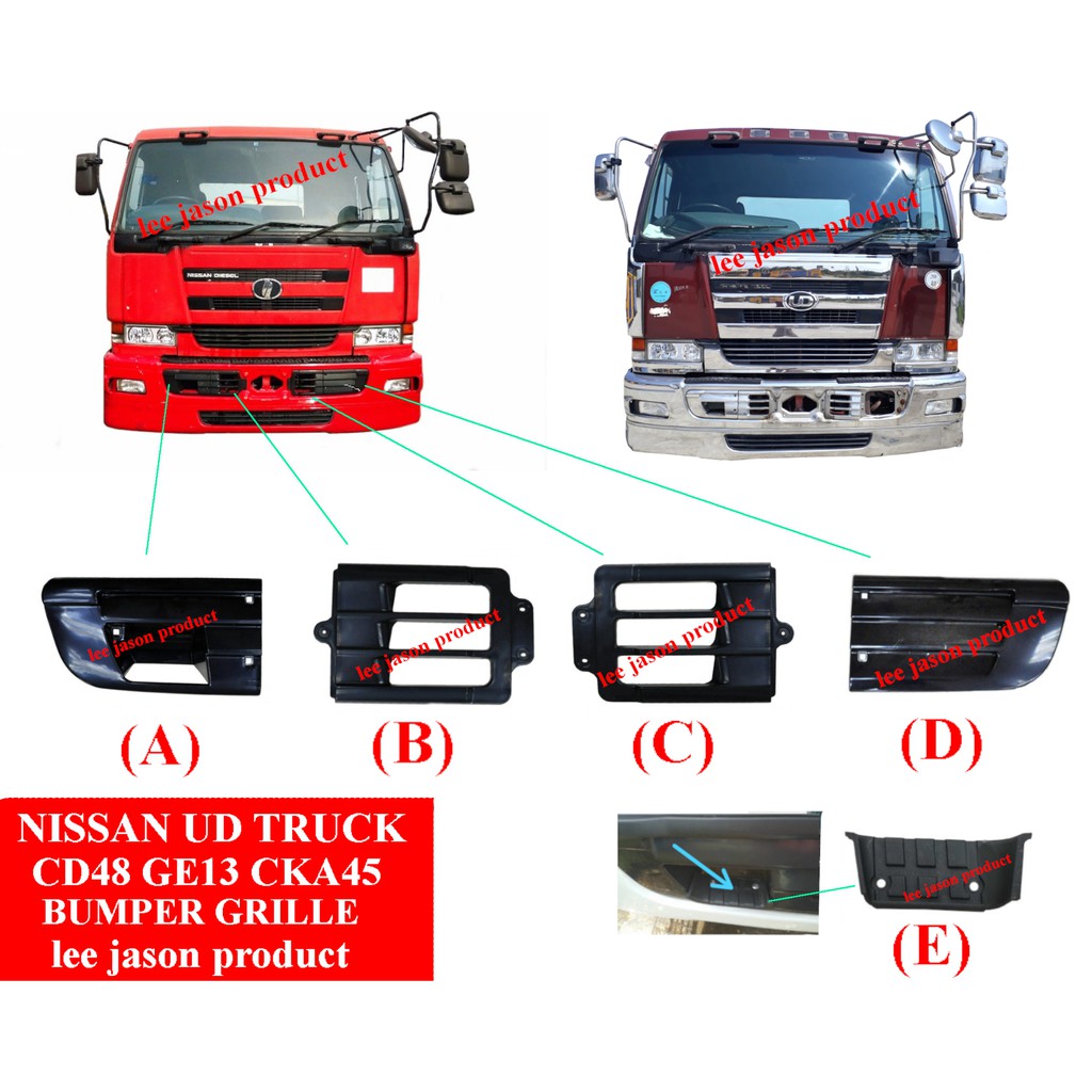 J123S01 NISSAN UD TRUCK CD48 GE13 CKA45 BUMPER GRILLE,BUMPER NET (สีดํา COLOUR)
