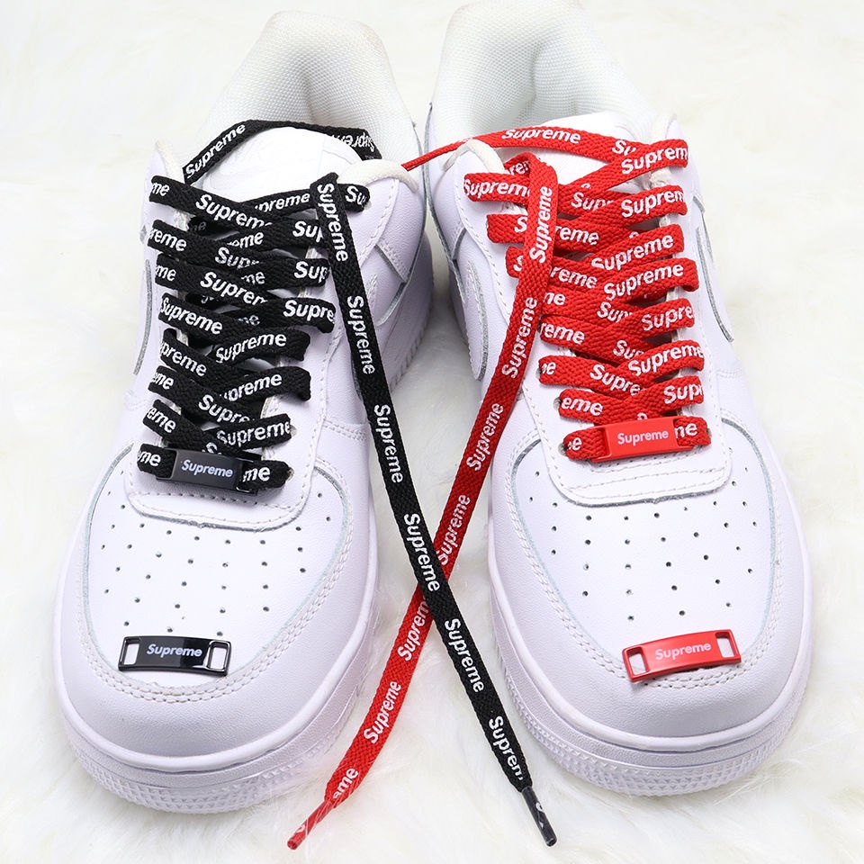 Sup เชือกผูกรองเท้าผ้าใบ AF1 AJ1 ข้อสั้น สูง 120 ซม. 140 ซม. 160 ซม.