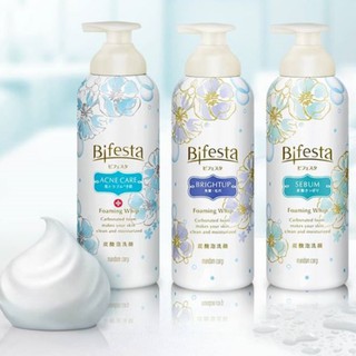 🔥อายุยาว 🔥 Bifesta Foaming Whip acne / Sebum / bright up 180 g บีเฟสต้า วิปโฟม ทำความสะอาดผิวหน้า