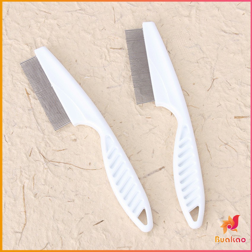 BUAKAO หวีสแตนเลส ด้ามจับพลาสติก สำหรับหวีขนสัตว์เลี้ยง Pet cleaning comb ราคา ถูกที่สุด ดีลบีเคเค แกลเลอรีภาพที่ 7