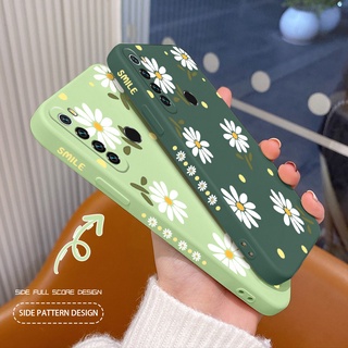 เคสดอกเบญจมาศมือถือ Liquid Silicone Phone Case For Xiaomi Redmi Note 8 7 Pro Shockproof Camera Lens Protection Soft Back Cover