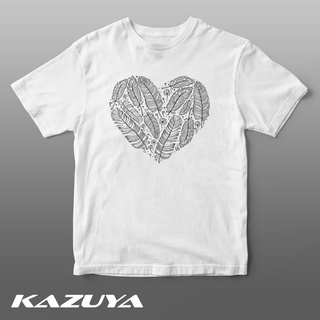 แขนสั้นcrew neck DV-0024 เสื้อยืด ลาย HEART ARTS-XXXXL