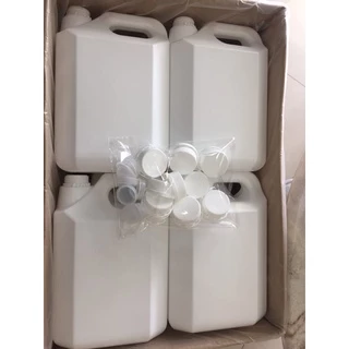 🔥พร้อมส่ง* แกลลอน HDPE 5 ลิตร แพ็ค 10 ใบ สีขาวทึบ ใส่แอลกอฮอล์ เจล แชมพู สบู่ น้ำมัน