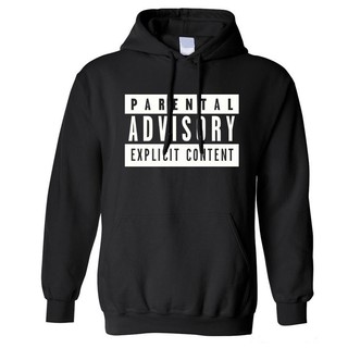 Alimoo เสื้อ Hoodiesแขนยาวฮิปฮอปผู้ชายผู้หญิงพิมพ์ Parental Advisory Size XXS-4XL