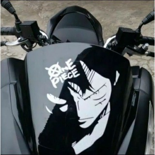 สติกเกอร์ติดที่บังแดด Luffy Pcx150 Pcx160 Nmax Old Visor Sticker Nmax New Visor Sticker Luffy One Piece