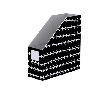 กล่องเอกสารพับได้1ช่อง ลายลูกศร สีดำ/1 foldable document box with black arrow pattern