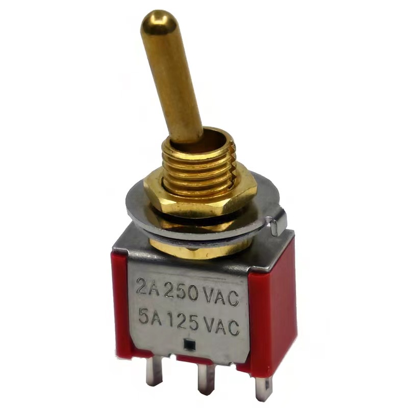 1pcs MTS-102 สวิตช์โยก 2 ทาง 6มม. สีเงิน-สีทอง 6A 125V สวิตซ์ปิดเปิด สวิตช์ไฟ 12v สวิตช์โยกเล็ก สวิตช์สลับ Toggle Switch