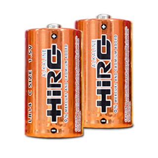 ถ่านอัลคาไลน์ HIRO 632310101 C P2 ALKALINE BATTERY HIRO 632310101 C P2