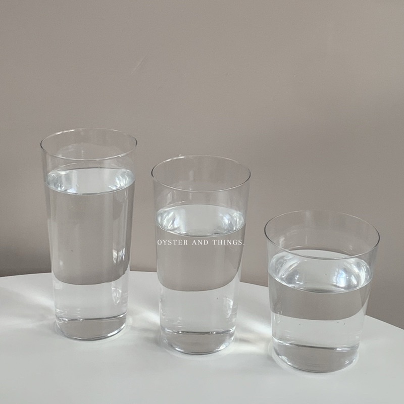 แก้วน้ำ Simple แก้วปากบาง มี 3 ขนาด | Thin glass | Oyster and Things.
