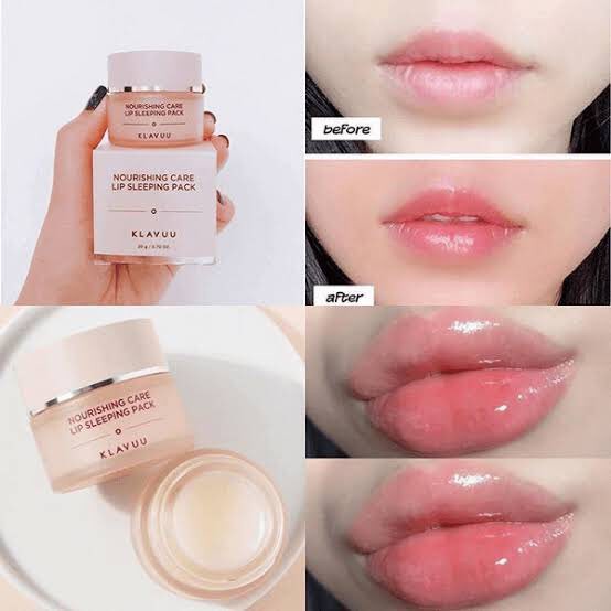 KLAVUU Nourishing care lip sleeping mask 20g ลิปมาส์กปาก ปากฟูปากนุ่มมาก