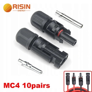 Risin 10 คู่ Mc4 ปลั๊กพลังงานแสงอาทิตย์ 1000V Ip67 2.5Mm2 4Mm2 6Mm2 แผงเชื่อมต่อพลังงานแสงอาทิตย์