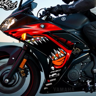 สติ๊กเกอร์ ฉลาม V.2 ติดรถ yamaha R3 ตัวโมเดลเก่า