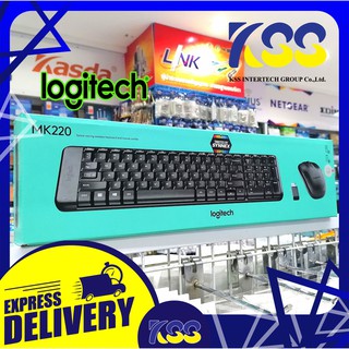 Logitech MK220 ชุด KEYBOARD &amp; MOUSE Wireless ชุดคีย์บอร์ดและเมาส์ไร้สาย MK220 รับประกันสินค้า 3 ปี