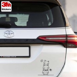 Tree cat ลูกแมวสามตัว สติ๊กเกอร์ 3M ลอกออกไม่มีคราบกาว  Removable 3M sticker, สติ๊กเกอร์ติด รถยนต์ มอเตอร์ไซ