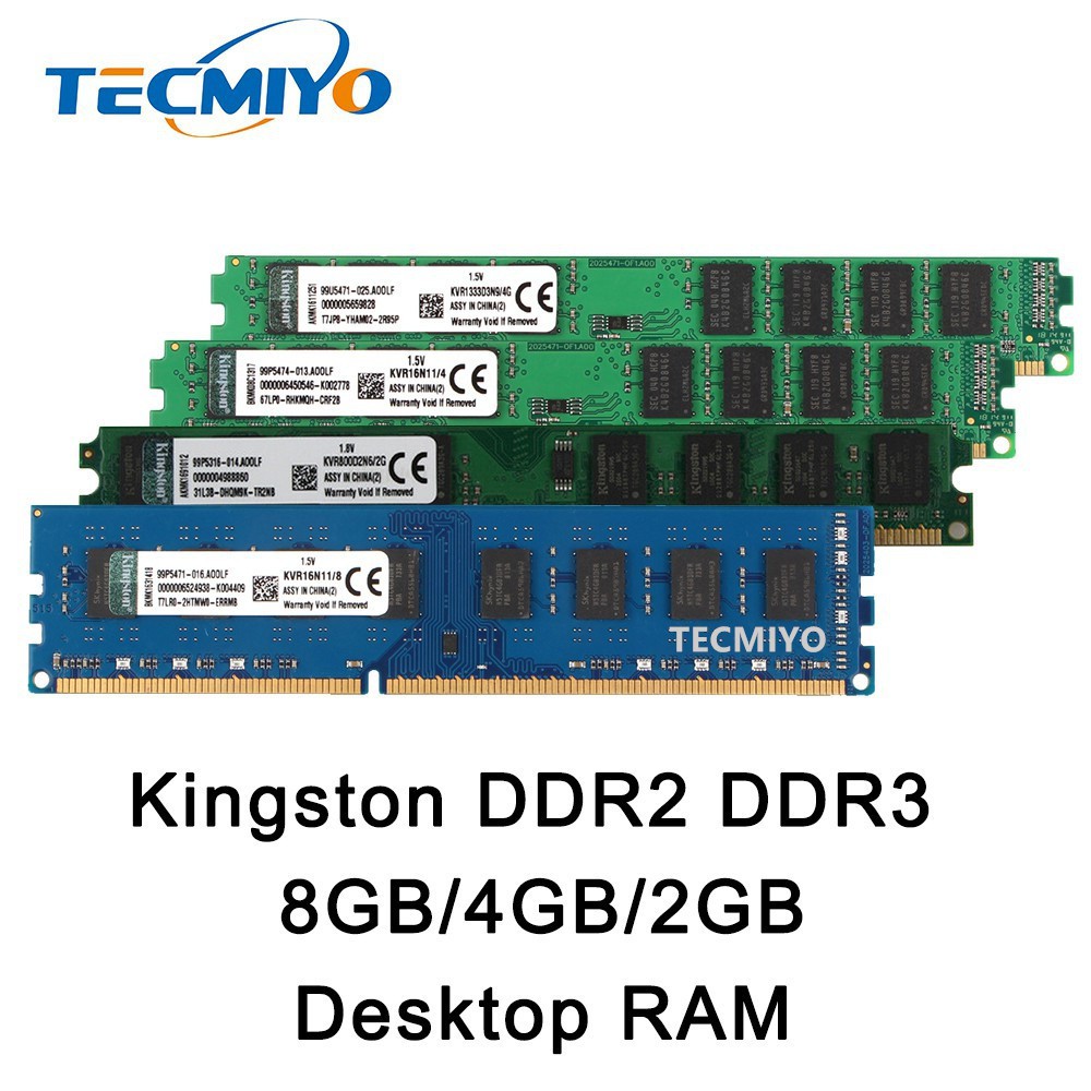 หน่วยความจําสก์ท็อป Kingston 8gb / 4gb / 2gb PC2 PC3 6400 / 10600 ...