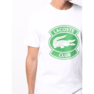 ใหม่เสื้อยืดพิมพ์ลายโลโก้ Lacoste สําหรับผู้ชาย