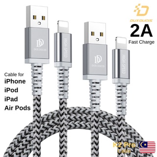 Dux DUCIS [2 ชิ้น ต่อชุด] สายชาร์จ / สายถักไนลอน ถ่ายโอนข้อมูล สําหรับ iPad / iPhone / iPod / AirPods