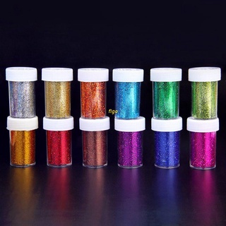 flgo 12 Colors Shiny Resin Pigment Mica Powder Glitters Sequins  Resin Jewelry Making