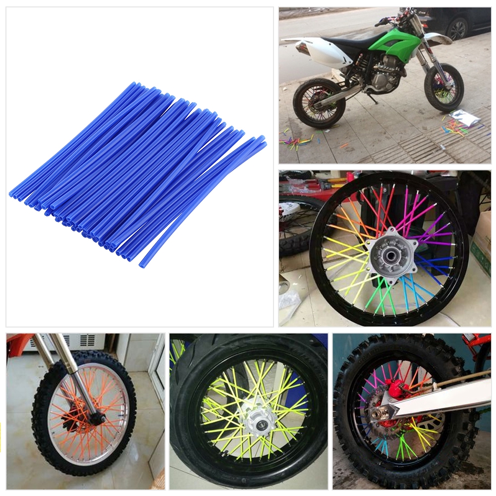 Universal 36pcsset Wheel Spoke Wraps Kit Rims Skins Covers Guard