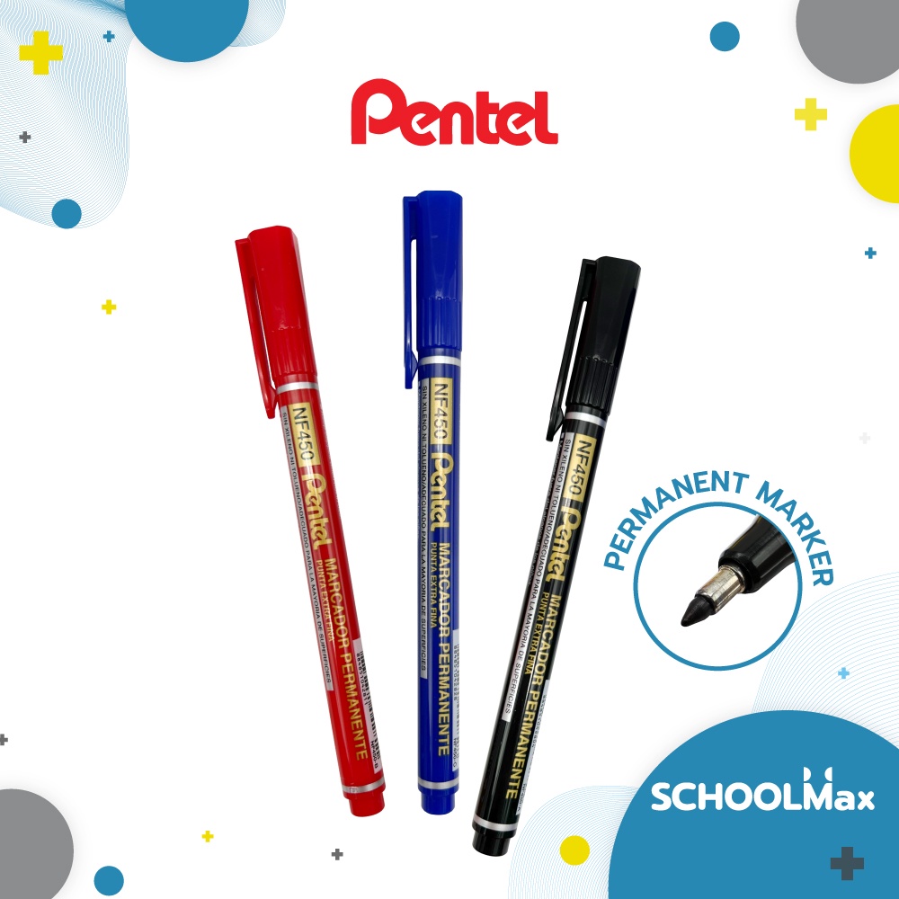 ปากกาเคมี Permanent marker กันน้ำ เส้นขนาด 0.5มิล ยี่ห้อ Pentel บรรจุ 1 ด้าม