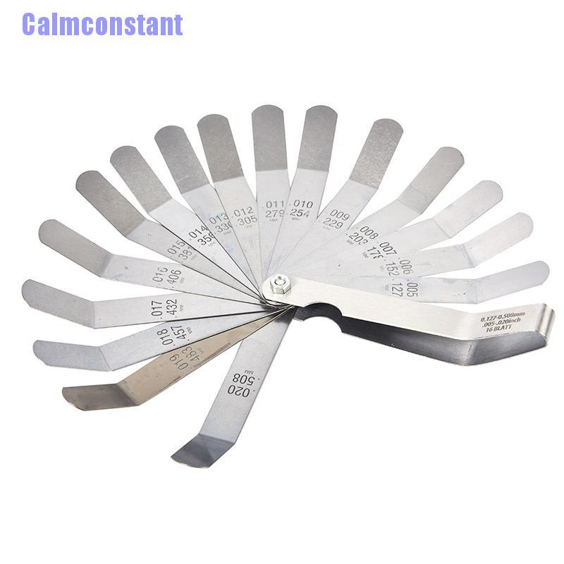 Ca> เกจวัดฟีลเลอร์ 16 Blades Metric Filler 0.127-0.508Mm เกจวัดวาล์ว