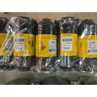ด้ายไนล่อน ด้ายสานแห หลอดปากแตร เบอร์ 3, 4, 6, 9 รุ่น 210 น้ำหนัก 100 กรัม ตราเรือใบ สีดำ