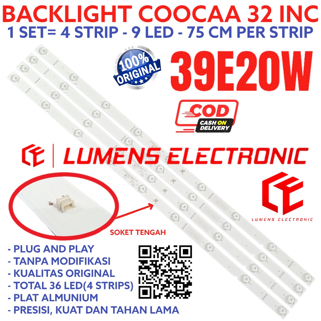COOCAA LED TV BACKLIGHT 39 INC 39E20W 39E20 W 39E 20W BL LAMP 39IN 39IN 39IN 39INC COCAA COCA COKA K
