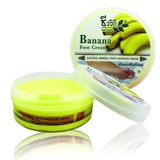 CHIVAVITHI Banana Heel Cream 200 g Foot ชีววิถี ครีมนวดส้นเท้า สูตรกล้วยหอม บำรุงเท้าแตก ลอกด้าน ซ่อมแซมผิวลึก สปาเท้า