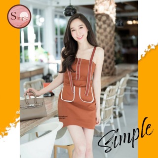 Simple Brand เดรสสายตะเกียบคุณหนู