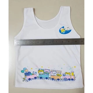เสื้อทับใน เสื้อซับใน เด็กผู้หญิง 4-6 ปี M-L-XL ทรงกล้าม สีขาว ขอบขาว เนื้อผ้าเบา มีลายสกรีนการ์ตูน #365