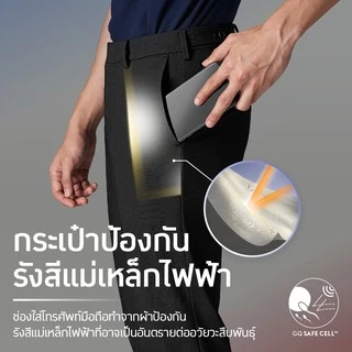 GQ Perfect Pants™ กางเกงขายาวผ้าสะท้อนน้ำ สีเทาเข้ม [2 ชิ้นเพียง 3,190.-]