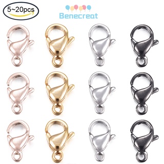 Benecreat ตะขอก้ามปู สเตนเลส 304 9x6x3 มม. รู 2 มม. สําหรับน…