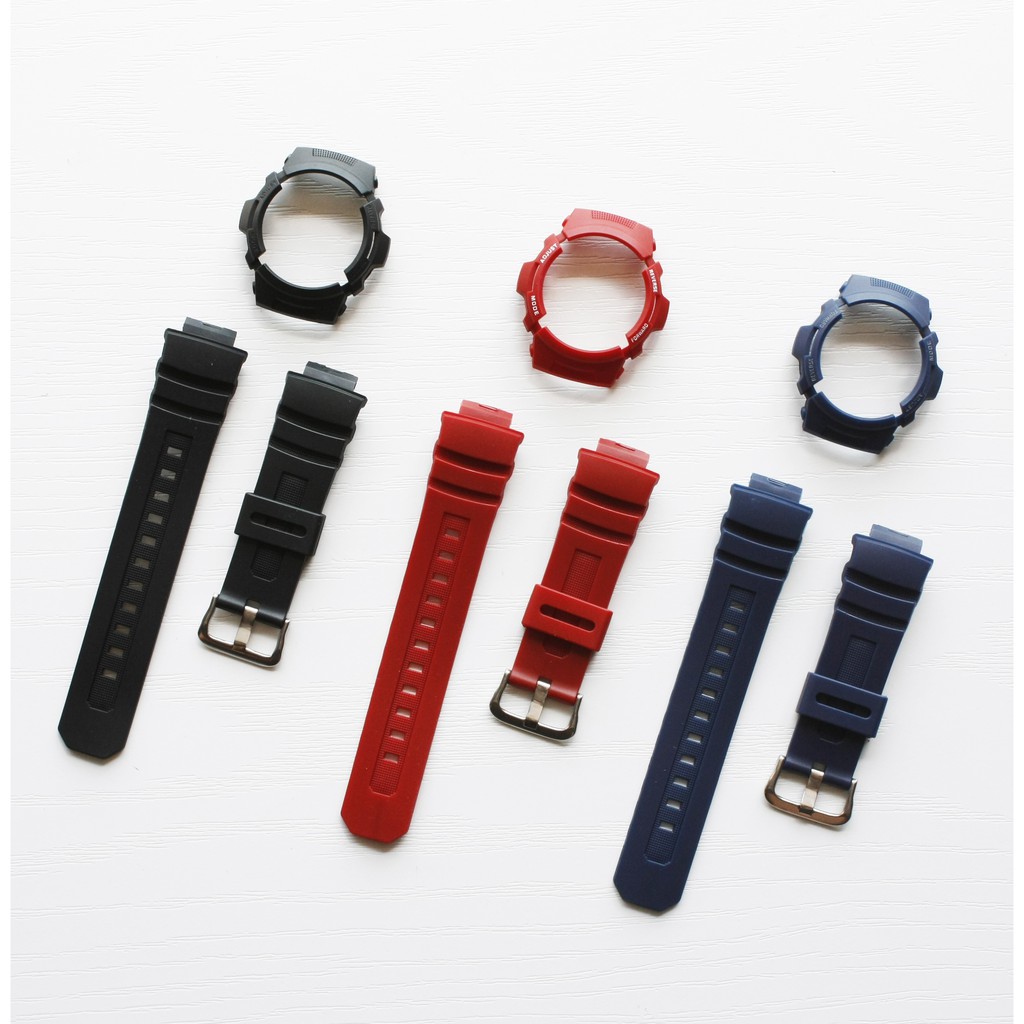 สายนาฬิกาเรซิ่นสําหรับ AW-591 AW-590 AWG-M100/101 Bezel Gshock ทนสายนาฬิกา Watchcover Watchcase