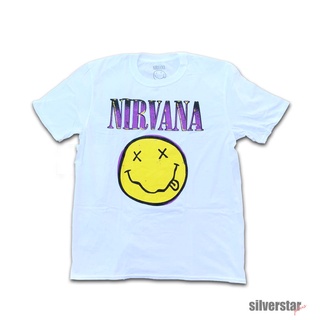 เสื้อวงลิขสิทธิ์แท้ Nirvana - Xerox Smiley Pink | ร้าน Silverstarplus