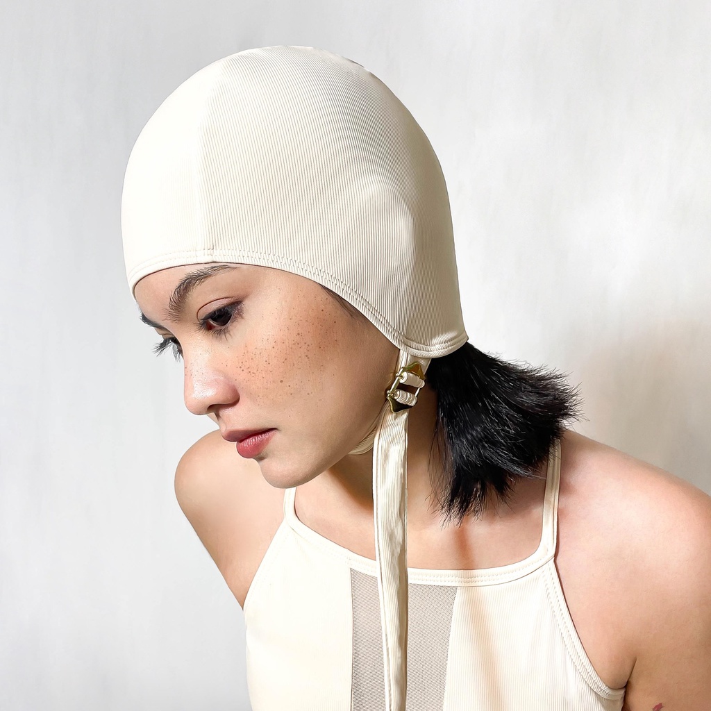 [Coralist Swimwear] หมวกว่ายน้ำเก็บผม รุ่น 'Aye' สี Cannoli Cream (CRB24)