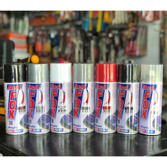 สีสเปย์ RedFox 400cc. มีให้เลือกหลายมี สีสวยเงางาม การยึดเกาะดีเยี่ยม