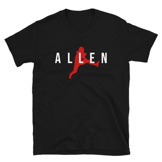 ผ้าฝ้ายแท้เสื้อกีฬาแขนสั้น ลายทีมชาติฟุตบอล Buffalo Bills Josh Allen ชุดเยือนS-4XL