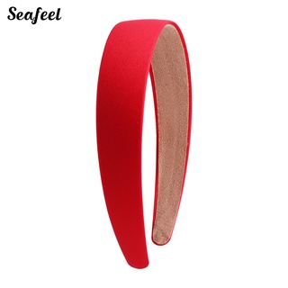 Seafeel_ ที่คาดศีรษะ กันลื่น สีพื้น สําหรับเด็กผู้หญิง 3 ซม.