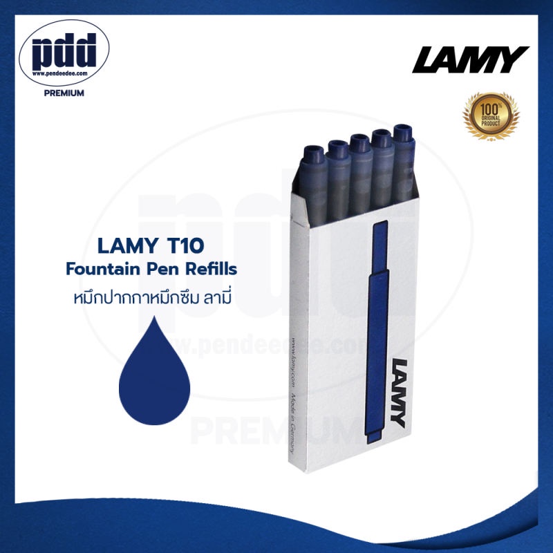 1กล่อง LAMY T10 หมึกหลอด ลามี่ มี 9 สี 1 Pack, 5 Pcs LAMY T10 Ink Cartridge Fountain Pen Refills 9 c
