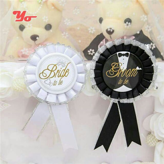 เข็มกลัด BRIDE TOBE  & GROOM TO BE