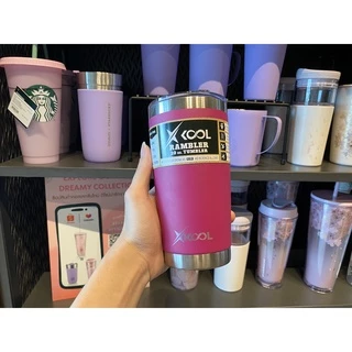 Xkool แก้วขนาด 20oz 30ozสีพื้นเก็บอุณหภูมิความเย็น,ร้อน สแตนเลส304Free!!ยางลองแก้วไม่มีไอน้ำเกา