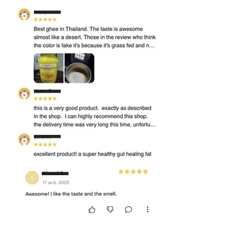 Grass-Fed Golden Ghee กี made from New Zealand Butter (no AMF / no Indian import). Best deal from HEALTHOLICIOUS 600g