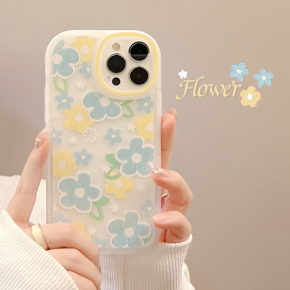 เคสโทรศัพท์มือถือ ซิลิโคน ใส ลายดอกไม้ สีขาว สําหรับ Iphone 17/16/15/13 12pro max 11 7 8p X-III/TX