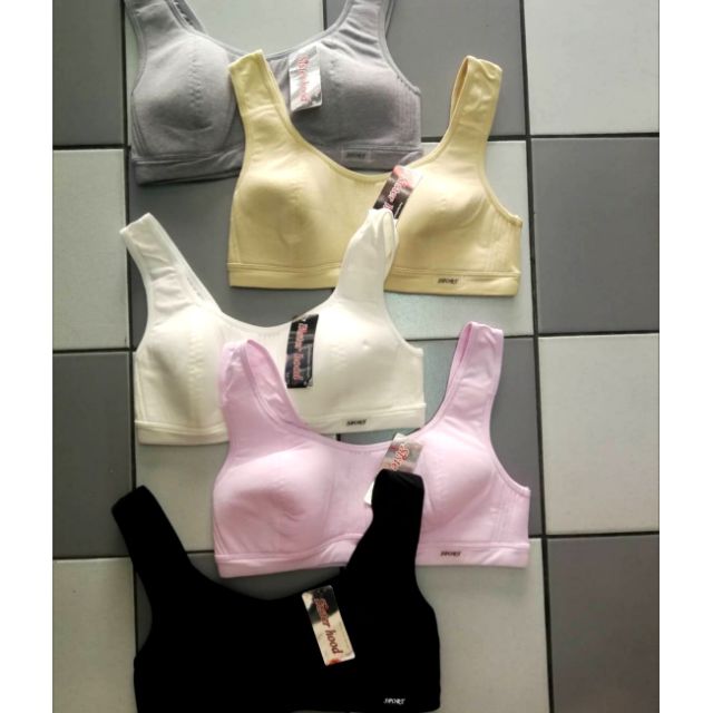 สปอร์ตบาร์​ Sister Hood​ , Anny ไซส์​ 32-38​ ผ้าคอตตอน ใส่สบาย สี​ ขาว​ เทา ครีม​ ชมพู​ สามตะขอ