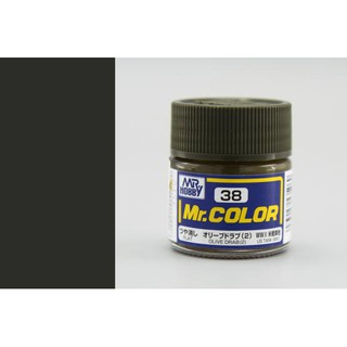 สีสูตรทินเนอร์ Mr.color C38 Olive Drab (2) Semi-Gloss 10ml