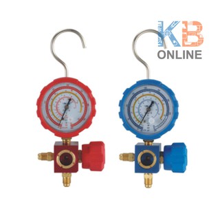 เกจ์วัดน้ำยา หัวเดี่ยว VALUE รุ่น VMG-1-S-L สีฟ้า  Accurate single gauge Anti-collision series VMG-1-S-L Blue